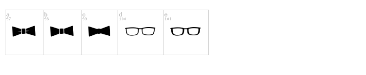 Geektastic font map